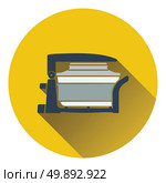 Electric convection oven icon. Flat design. Vector illustration. Стоковая иллюстрация, агентство Ingram Publishing / Фотобанк Лори