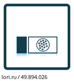 Bacterium glass icon. Shadow reflection design. Vector illustration. Стоковая иллюстрация, агентство Ingram Publishing / Фотобанк Лори