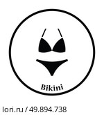 Bikini icon. Thin circle design. Vector illustration. Стоковая иллюстрация, агентство Ingram Publishing / Фотобанк Лори
