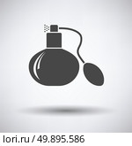 Cologne spray icon on gray background, round shadow. Vector illustration. Стоковая иллюстрация, агентство Ingram Publishing / Фотобанк Лори