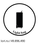 Icon of studio photo light bag. Thin circle design. Vector illustration. Стоковая иллюстрация, агентство Ingram Publishing / Фотобанк Лори