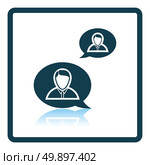Chating businessmen icon. Shadow reflection design. Vector illustration. Стоковая иллюстрация, агентство Ingram Publishing / Фотобанк Лори