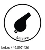 Whistle icon. Thin circle design. Vector illustration. Стоковая иллюстрация, агентство Ingram Publishing / Фотобанк Лори
