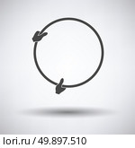 Icon of hand holding photography reflector on gray background, round shadow. Vector illustration. Стоковая иллюстрация, агентство Ingram Publishing / Фотобанк Лори