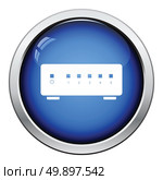 Ethernet switch icon. Glossy button design. Vector illustration. Стоковая иллюстрация, агентство Ingram Publishing / Фотобанк Лори