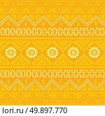 orange native american ethnic pattern. orange native american ethnic pattern theme vector art. Стоковая иллюстрация, агентство Ingram Publishing / Фотобанк Лори
