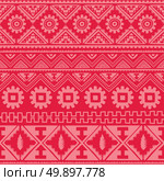 pink native american ethnic pattern. pink native american ethnic pattern theme vector art. Стоковая иллюстрация, агентство Ingram Publishing / Фотобанк Лори