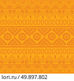 orange native american ethnic pattern. orange native american ethnic pattern theme vector art. Стоковая иллюстрация, агентство Ingram Publishing / Фотобанк Лори