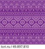 purple native american ethnic pattern. purple native american ethnic pattern theme vector art. Стоковая иллюстрация, агентство Ingram Publishing / Фотобанк Лори