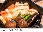 Variety of vegetables for grilled yakiniku . Стоковое фото, агентство Ingram Publishing / Фотобанк Лори
