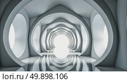 AI Generative Retrofuturism interior of the building, free space bright spacious corridor. Стоковое AI-видео, аниматор Spirit River / Фотобанк Лори