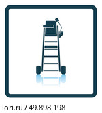 Tennis referee chair tower icon. Shadow reflection design. Vector illustration. Стоковая иллюстрация, агентство Ingram Publishing / Фотобанк Лори
