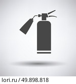 Fire extinguisher icon on gray background with round shadow. Vector illustration. Стоковая иллюстрация, агентство Ingram Publishing / Фотобанк Лори