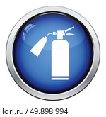 Fire extinguisher icon. Glossy button design. Vector illustration. Стоковая иллюстрация, агентство Ingram Publishing / Фотобанк Лори