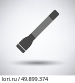 Police flashlight icon on gray background with round shadow. Vector illustration. Стоковая иллюстрация, агентство Ingram Publishing / Фотобанк Лори
