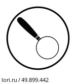 Magnifying glass icon. Thin circle design. Vector illustration. Стоковая иллюстрация, агентство Ingram Publishing / Фотобанк Лори