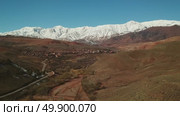 Aerial landscape of Atlas Mountains in Morocco (2023 год). Стоковое видео, видеограф Михаил Коханчиков / Фотобанк Лори