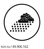 Hail icon. Thin circle design. Vector illustration. Стоковая иллюстрация, агентство Ingram Publishing / Фотобанк Лори
