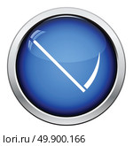Scythe icon. Glossy button design. Vector illustration. Стоковая иллюстрация, агентство Ingram Publishing / Фотобанк Лори