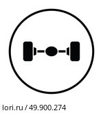 Car rear axle icon. Thin circle design. Vector illustration. Стоковая иллюстрация, агентство Ingram Publishing / Фотобанк Лори