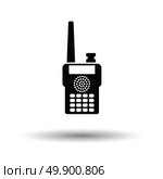 Portable radio icon. White background with shadow design. Vector illustration. Стоковая иллюстрация, агентство Ingram Publishing / Фотобанк Лори