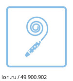 Party whistle icon. Blue frame design. Vector illustration. Стоковая иллюстрация, агентство Ingram Publishing / Фотобанк Лори