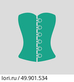 Sexy corset icon. Gray background with green. Vector illustration. Стоковая иллюстрация, агентство Ingram Publishing / Фотобанк Лори