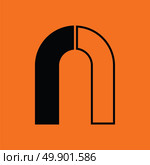 Magnet icon. Orange background with black. Vector illustration. Стоковая иллюстрация, агентство Ingram Publishing / Фотобанк Лори