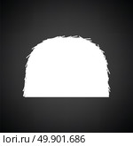 Hay stack icon. Black background with white. Vector illustration. Стоковая иллюстрация, агентство Ingram Publishing / Фотобанк Лори