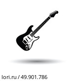 Electric guitar icon. White background with shadow design. Vector illustration. Стоковая иллюстрация, агентство Ingram Publishing / Фотобанк Лори