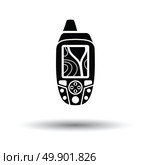 Portable GPS device icon. White background with shadow design. Vector illustration. Стоковая иллюстрация, агентство Ingram Publishing / Фотобанк Лори