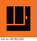 Tennis replay ball out icon. Orange background with black. Vector illustration. Стоковая иллюстрация, агентство Ingram Publishing / Фотобанк Лори
