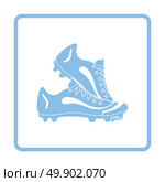 Baseball boot icon. Blue frame design. Vector illustration. Стоковая иллюстрация, агентство Ingram Publishing / Фотобанк Лори