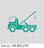 Car towing truck icon. Gray background with green. Vector illustration. Стоковая иллюстрация, агентство Ingram Publishing / Фотобанк Лори