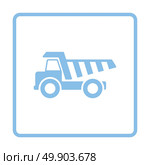 Icon of tipper. Blue frame design. Vector illustration. Стоковая иллюстрация, агентство Ingram Publishing / Фотобанк Лори