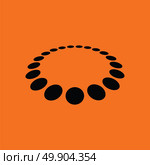 Beads icon. Orange background with black. Vector illustration. Стоковая иллюстрация, агентство Ingram Publishing / Фотобанк Лори