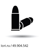 Pistol bullets icon. White background with shadow design. Vector illustration. Стоковая иллюстрация, агентство Ingram Publishing / Фотобанк Лори