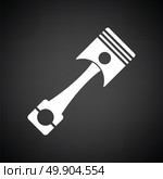Car motor piston icon. Black background with white. Vector illustration. Стоковая иллюстрация, агентство Ingram Publishing / Фотобанк Лори