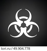Biohazard icon. Black background with white. Vector illustration. Стоковая иллюстрация, агентство Ingram Publishing / Фотобанк Лори