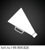 Director megaphone icon. Black background with white. Vector illustration. Стоковая иллюстрация, агентство Ingram Publishing / Фотобанк Лори