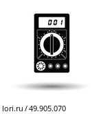 Multimeter icon. White background with shadow design. Vector illustration. Стоковая иллюстрация, агентство Ingram Publishing / Фотобанк Лори