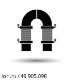 Electric magnet icon. White background with shadow design. Vector illustration. Стоковая иллюстрация, агентство Ingram Publishing / Фотобанк Лори