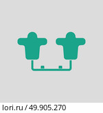 American football  tackling sled icon. Gray background with green. Vector illustration. Стоковая иллюстрация, агентство Ingram Publishing / Фотобанк Лори
