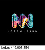 letter initial logotype logo abstract colorful geometrical. Стоковая иллюстрация, агентство Ingram Publishing / Фотобанк Лори