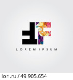 letter initial logotype logo abstract colorful geometrical. Стоковая иллюстрация, агентство Ingram Publishing / Фотобанк Лори