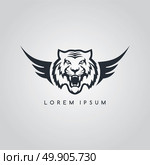 tiger aviator symbol logo logotype theme. tiger aviator symbol logo logotype theme vector illustration. Стоковая иллюстрация, агентство Ingram Publishing / Фотобанк Лори