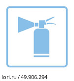 Extinguisher icon. Blue frame design. Vector illustration. Стоковая иллюстрация, агентство Ingram Publishing / Фотобанк Лори