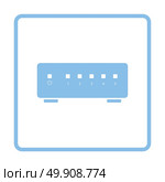 Ethernet switch icon. Blue frame design. Vector illustration. Стоковая иллюстрация, агентство Ingram Publishing / Фотобанк Лори