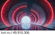 AI Generative Retrofuturism interior of the building, free space bright spacious corridor. Стоковое AI-видео, аниматор Spirit River / Фотобанк Лори