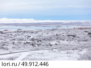 Winter landscape with snow covered trees at Dimmuborgir Lake Myvatn, Iceland. Стоковое фото, агентство Ingram Publishing / Фотобанк Лори